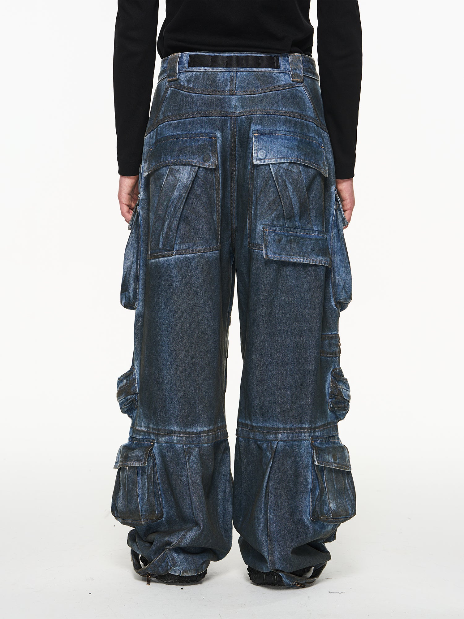 Fake-Two-Piece Casual Loose Straight Pants