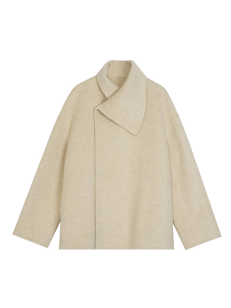 Big-Collar Wrap Classy Elegan Loose Knit