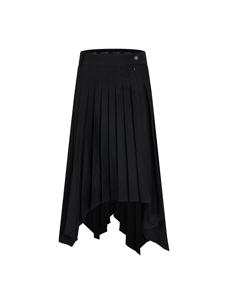 Asymmetry Plain Simple Flare Long-Skirt