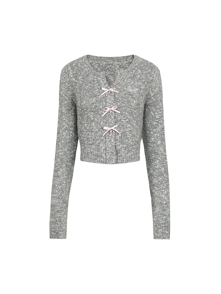 Ruban féminine court tricot mince