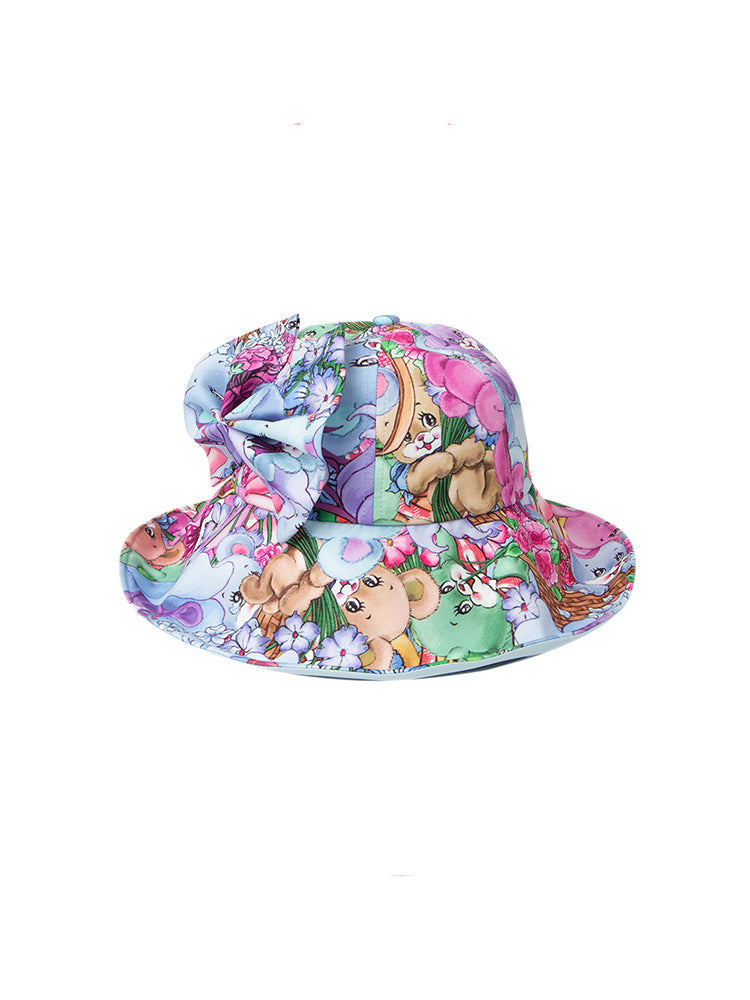 Bear Ribbon Cute Colorful Fancy Hat