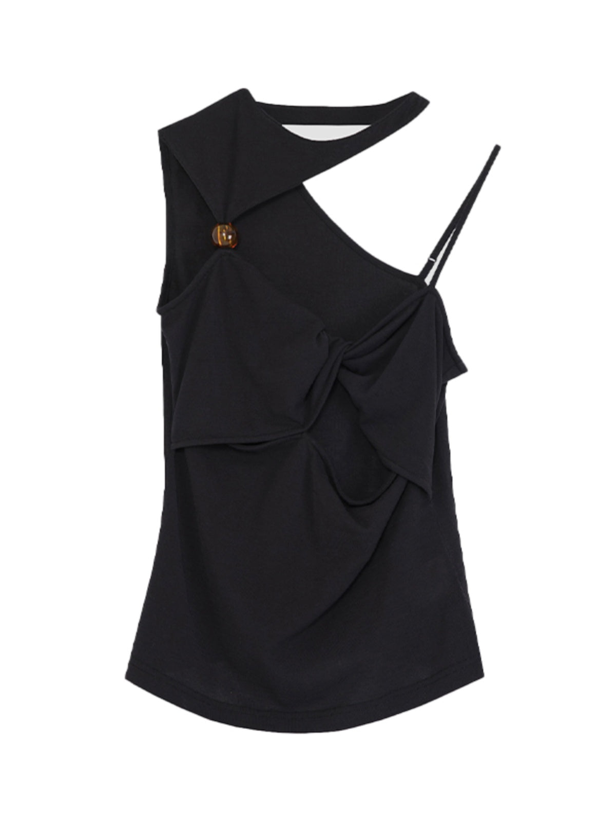 Front-geschnittene Asymmetrie sexy enge Tops