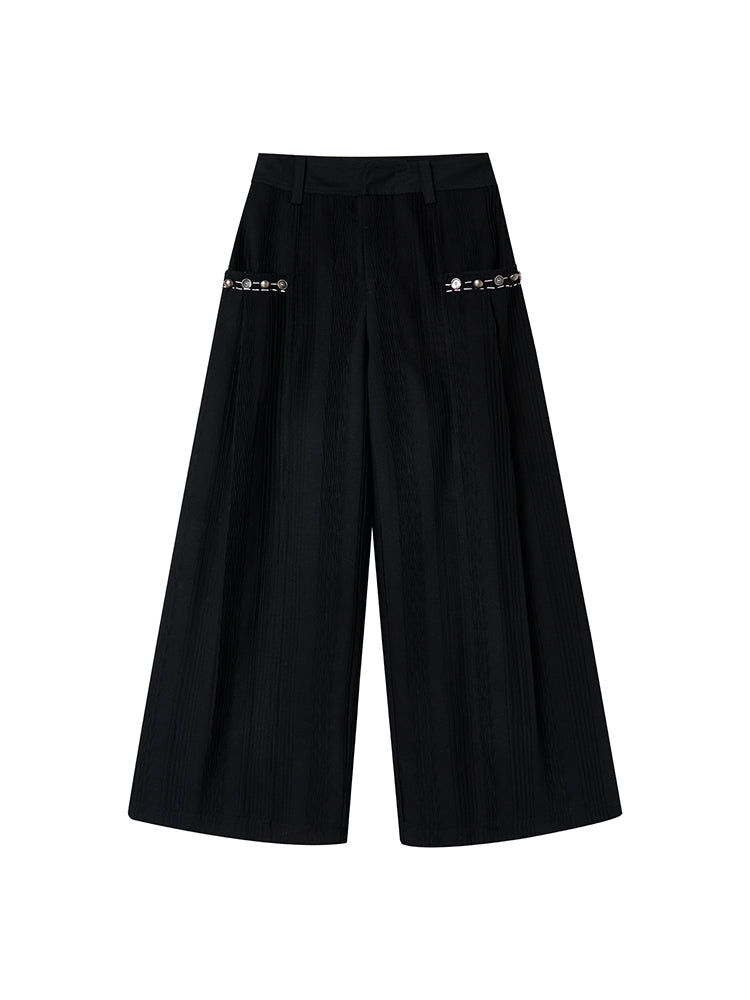 Wide-Leg Casual Loose High-Waist Wide-Pants