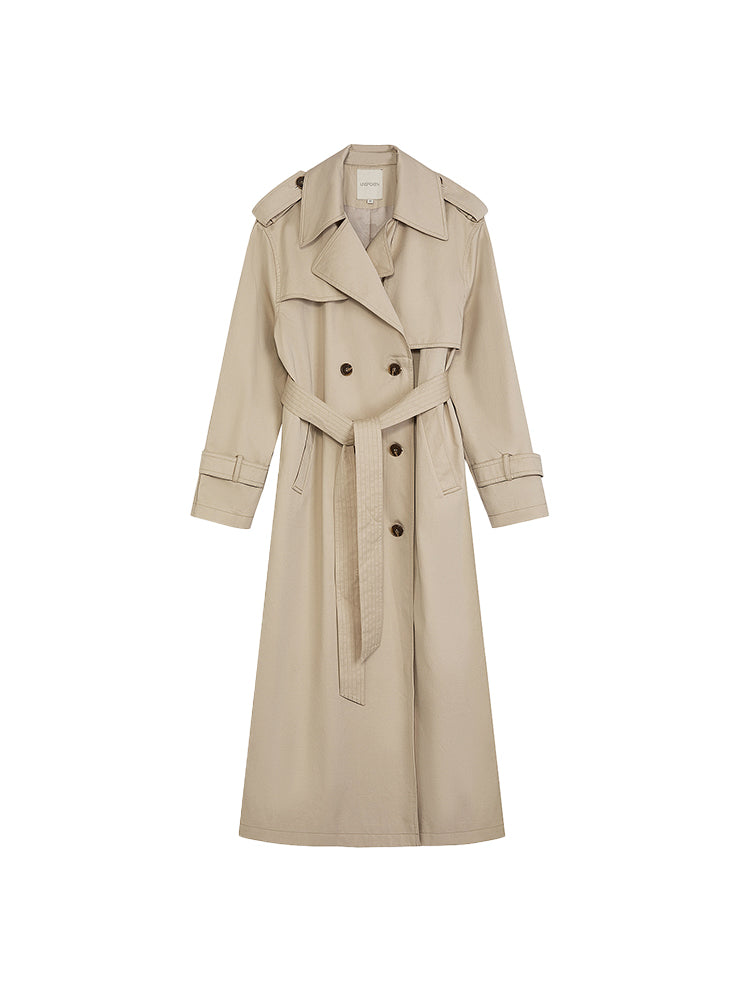 Long Formal Plain Classy Trench-Coat