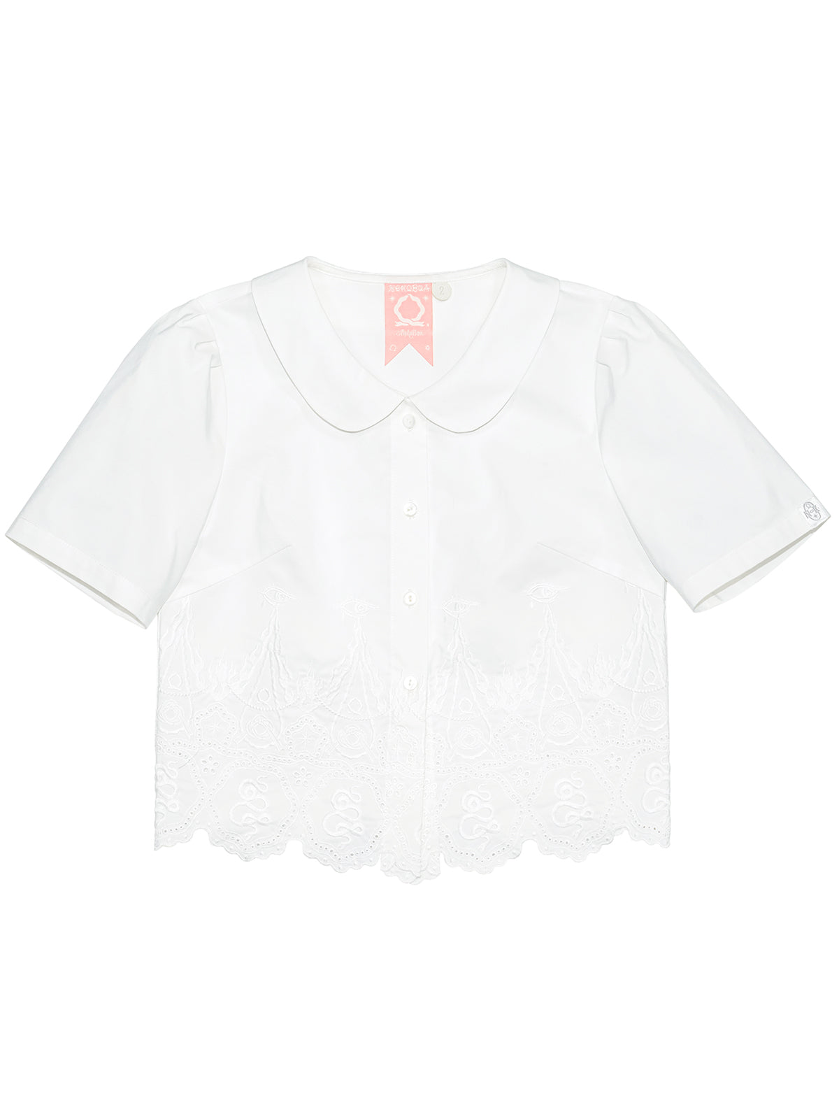 Scallop Lace Punching Blouse