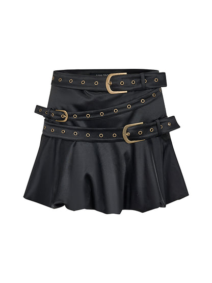 Belt  Nichi Short Flare Mini-Skirt