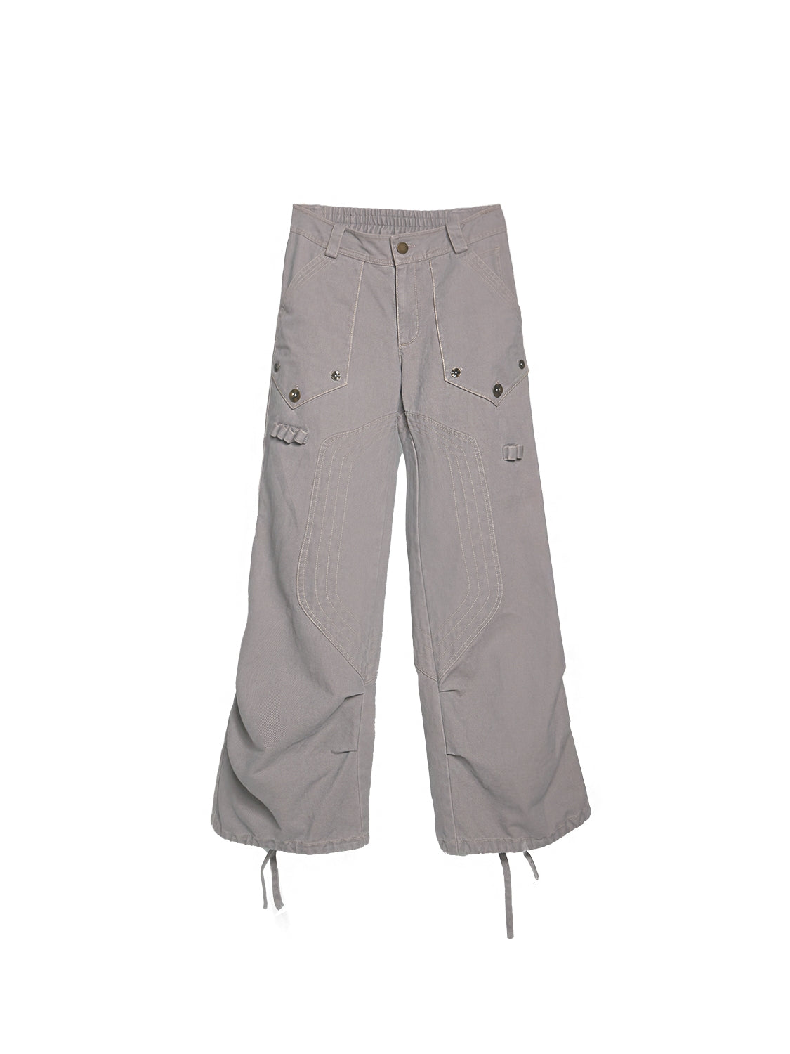 Drawstring Loose Casual Cargo Wide-Pants