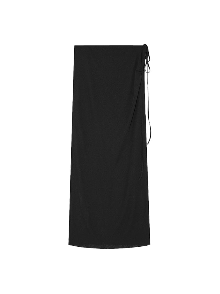 Thin Long I-line Chic Slit Skirt