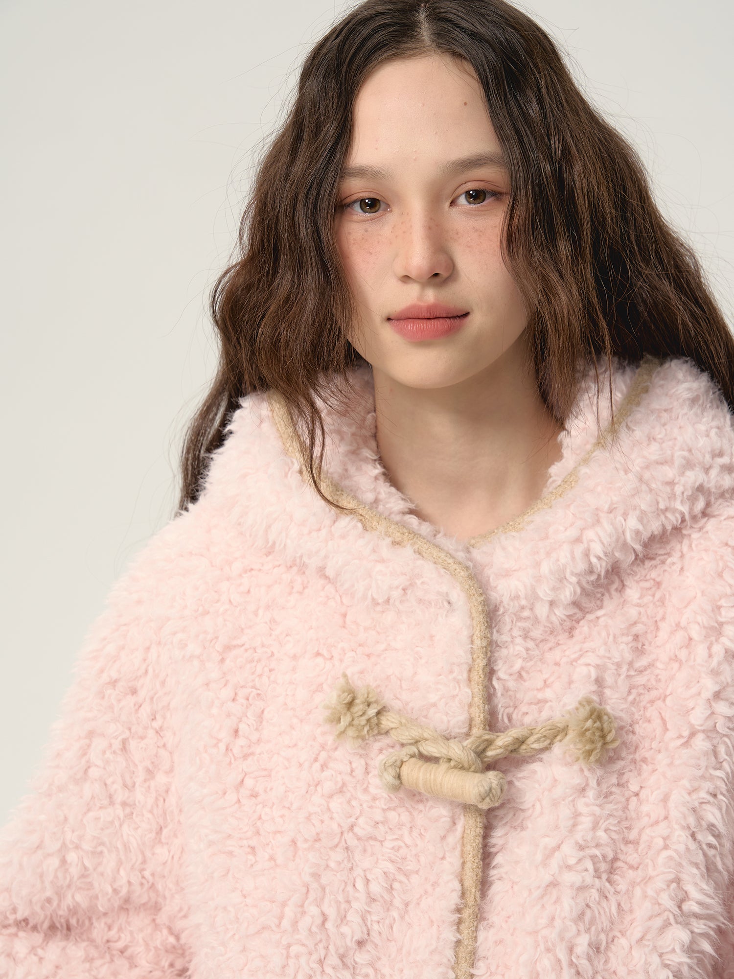 Ovresize Hoddie Rope Fluffily Warm Boa-Coat