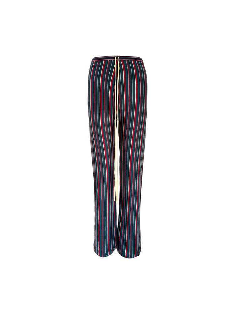 Stripe ethnique Retro Retro Retro-pantalons à tricot