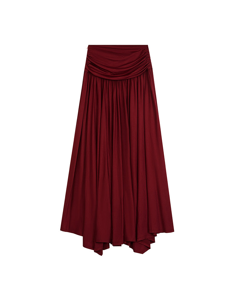 Elegant Classy Chic Drape Flare A-Line Vivid Long Knit-Skirt