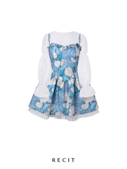 Blume Prinzessin Femineine Spitze Bolero &amp; Blosue &amp; einteilig