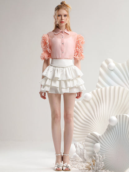 Tiered Frill Short Cute Mini-Skirt