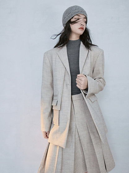 Nichi-Pocket Ovesize Long-Jacket