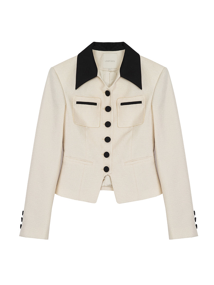 Chic Bi-Color Retro High-End Jacket