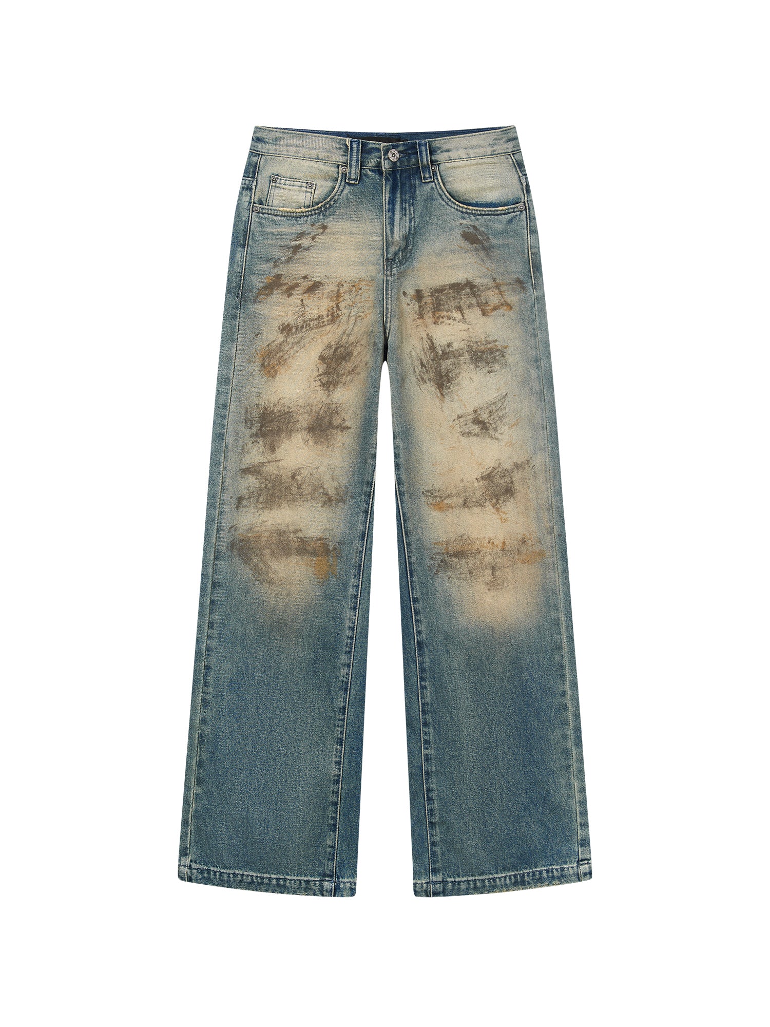 Denim Straight Casual Loose Dirt Pants