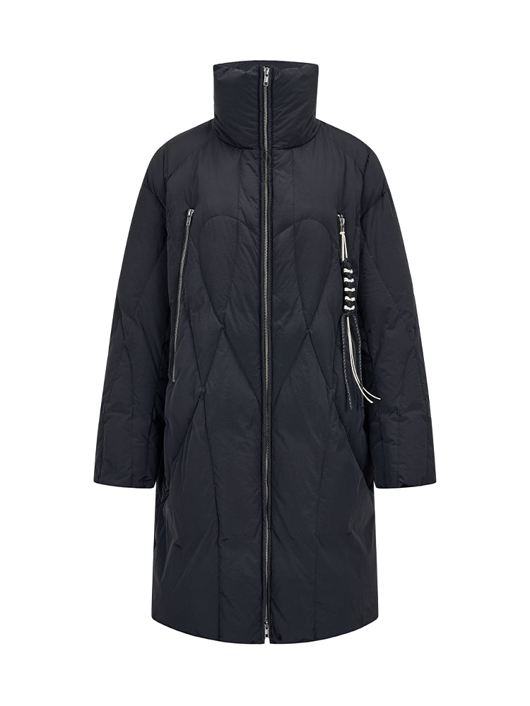 Quiltseil lange Baumwollstrecke Down-Coat