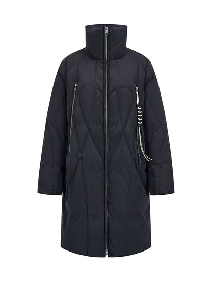 Quiltseil lange Baumwollstrecke Down-Coat