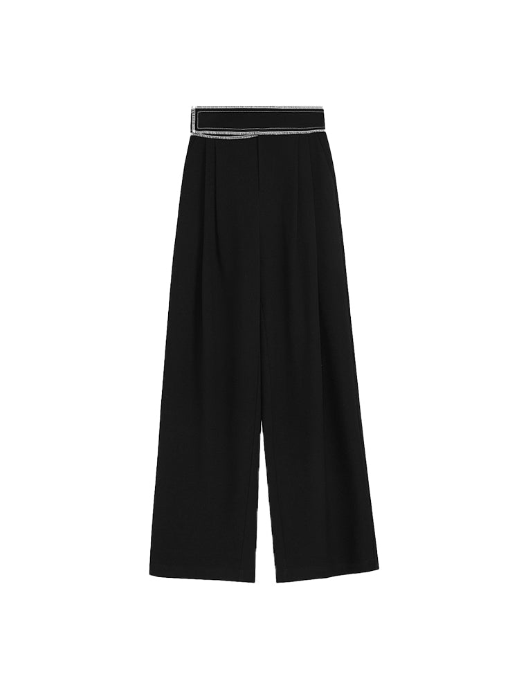 High-Waist Straight Wide-Leg Classy Chic Pants