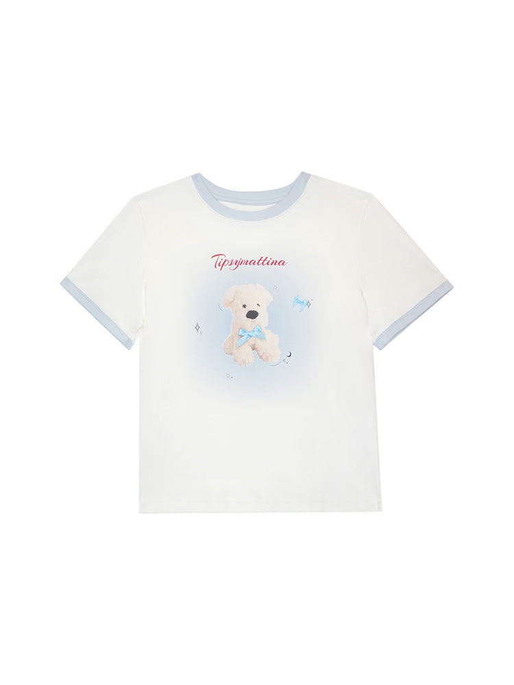 Retro Bear Fancy Casual T-Shirt