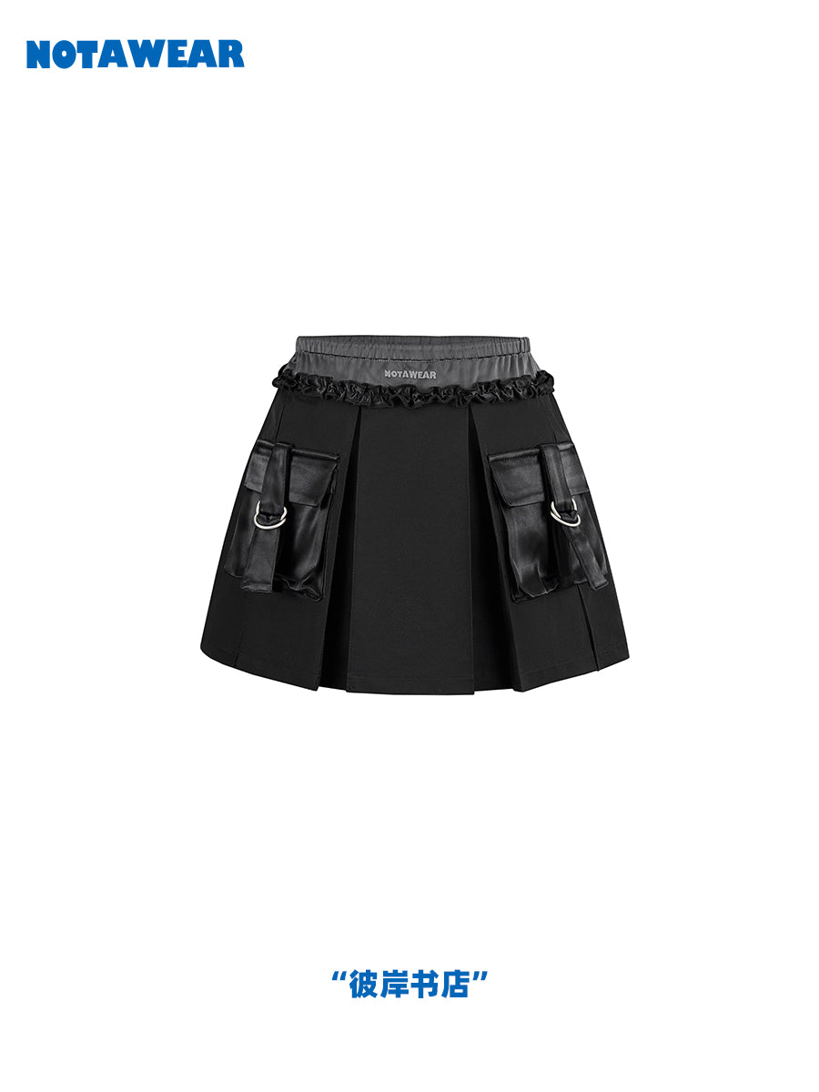 Leather-Pocket Mini Cool Skirt