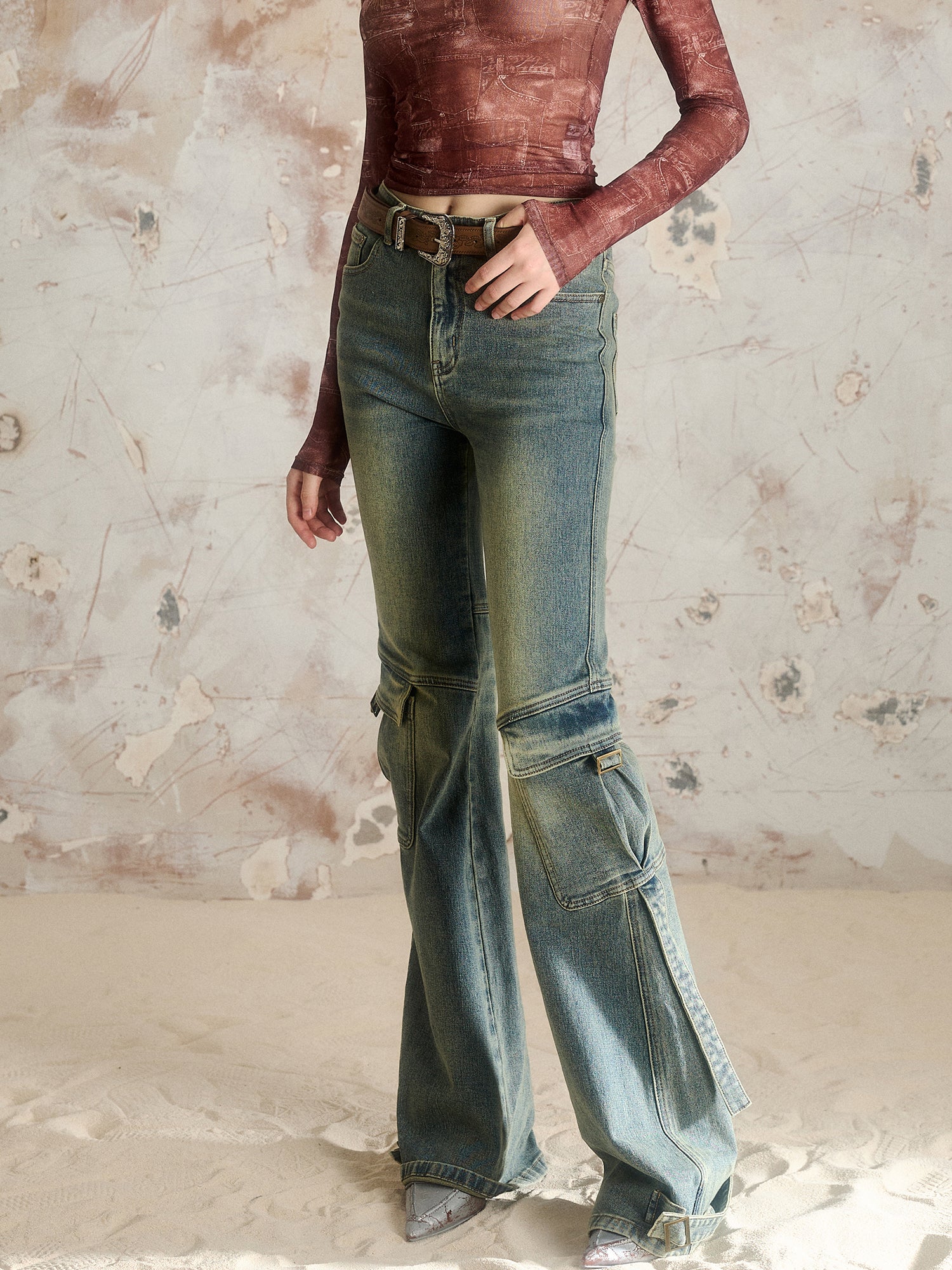 Denim Nichi Faded Vintage Flare-Pants – ARCANA ARCHIVE