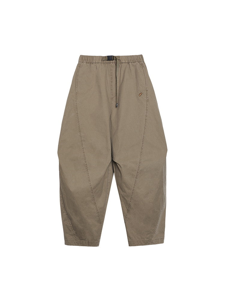 Natural Casual Loose Cover Plain Balloon-Pants