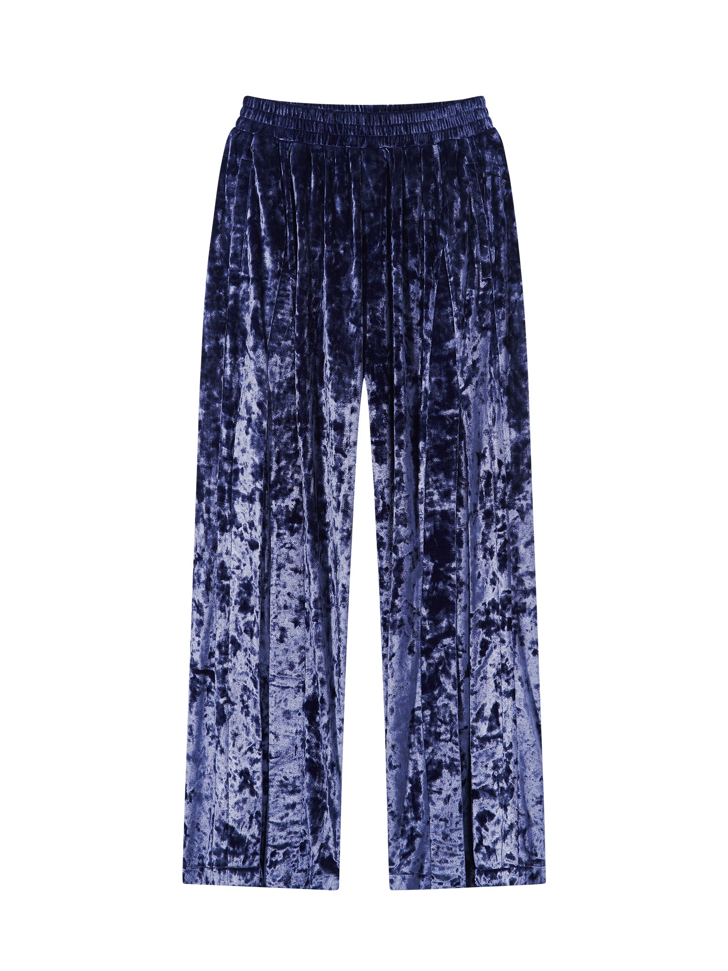 Velvet Straight Glitter Loose Elastic-Waist Casual Sporty Pants