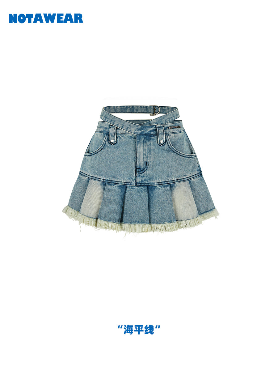 Plim en denim Flare Gend-Skirt