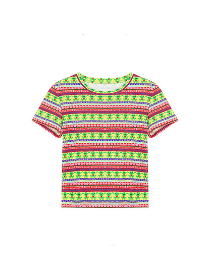 Border Frog Colorful Cute Fancy T-Shirt