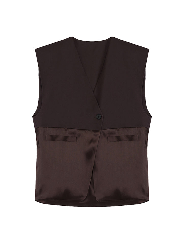 Gilet et pantalon sans couvre-sleeveless nichi oversize nichi