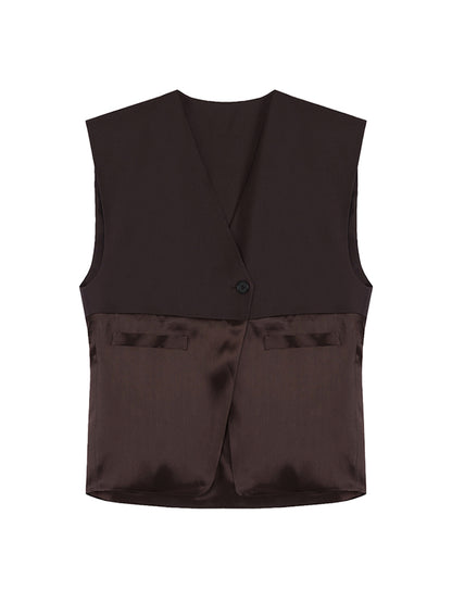 Gilet et pantalon sans couvre-sleeveless nichi oversize nichi