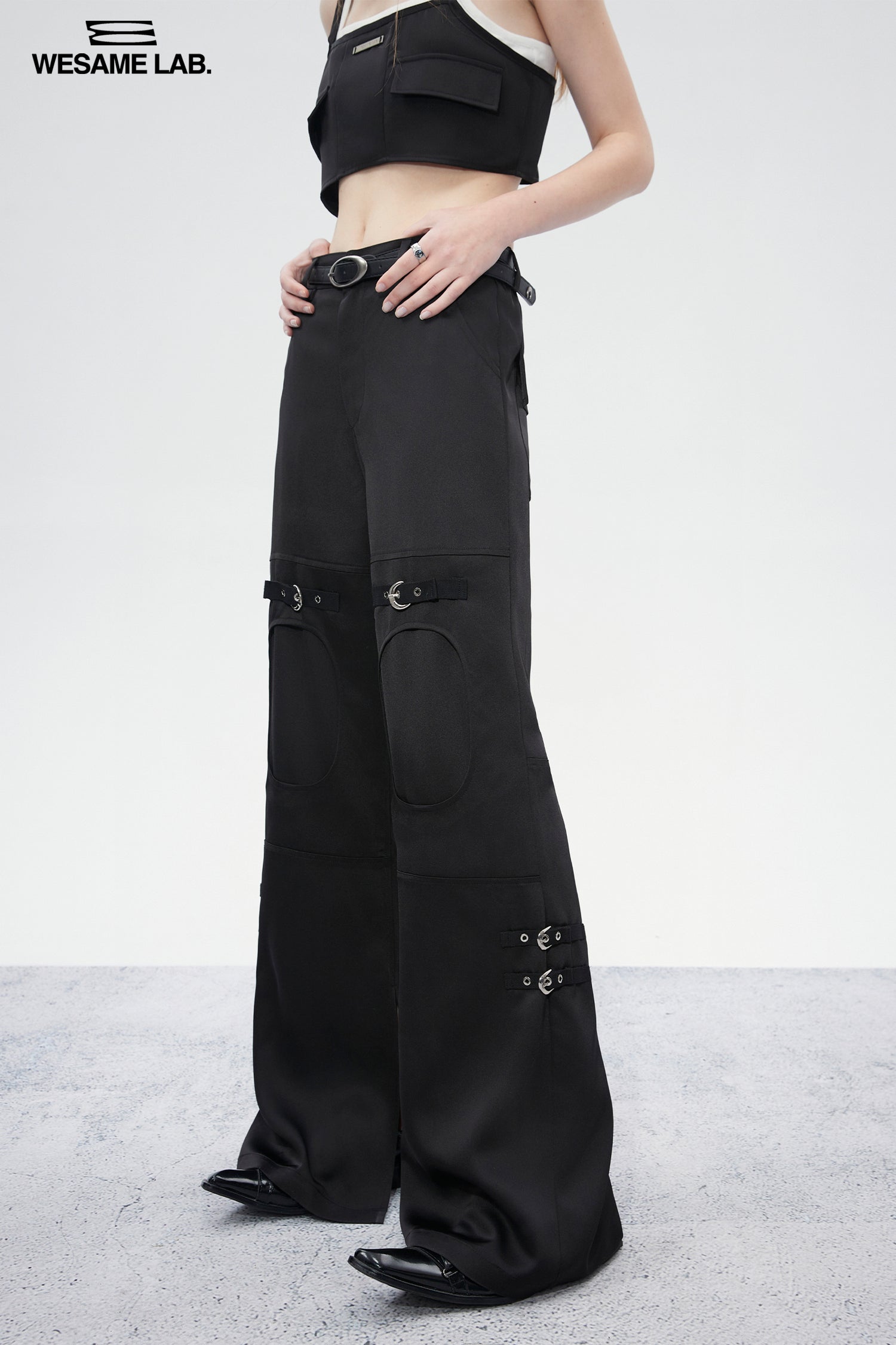 Belt Handsome Flare Pants