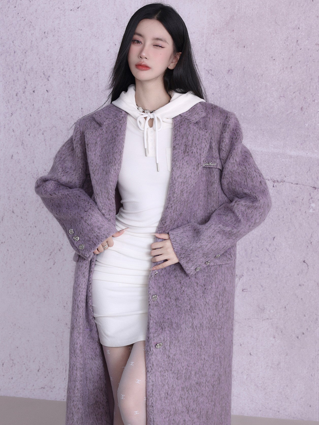 Wool Simple Oversize Long-Coat