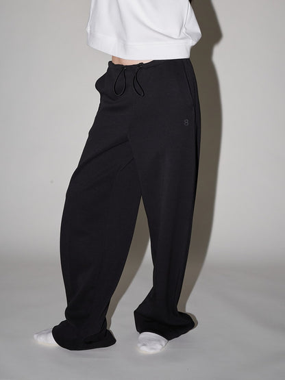 Simple Loose High-Waist Plain Wide-Pants