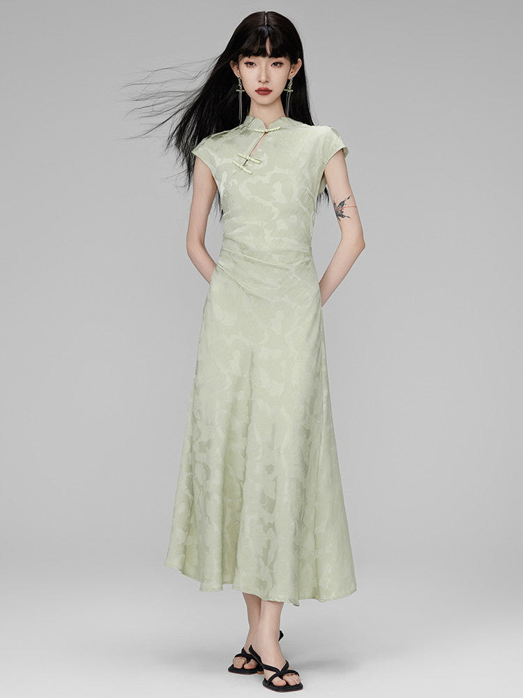 China Slim Embroidery Long Chic Dress