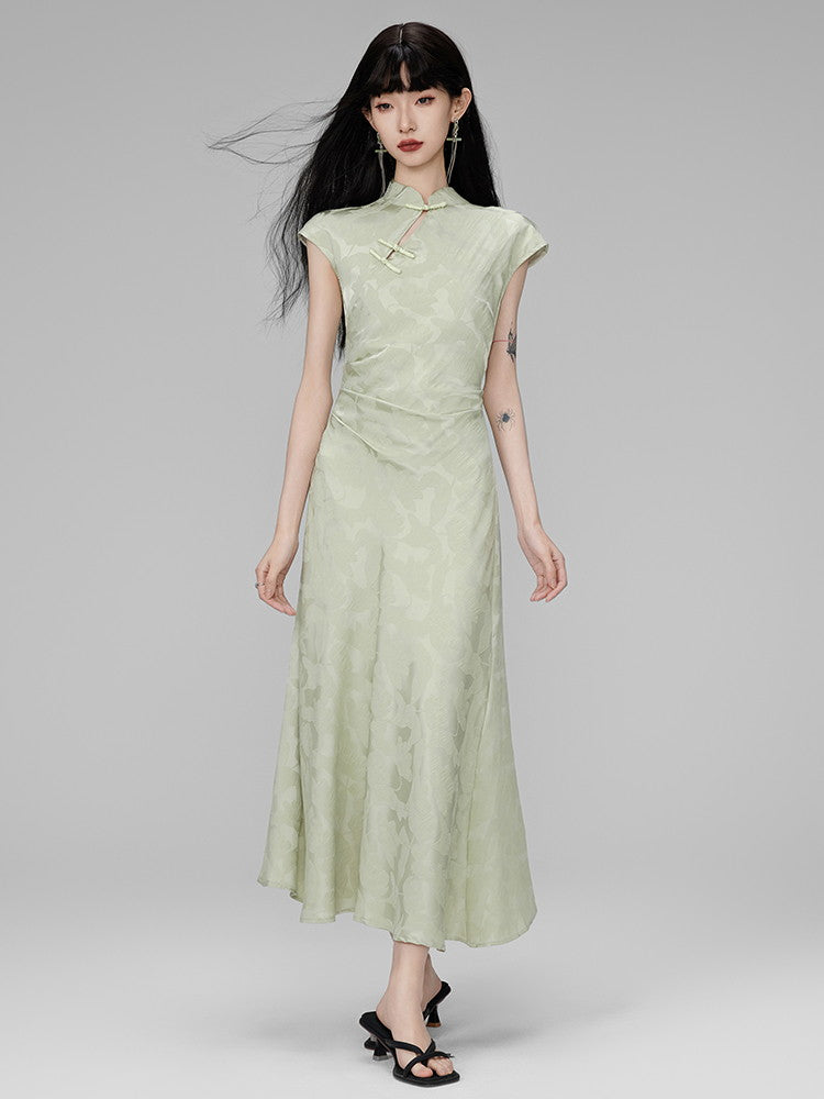 China Slim Embroidery Long Chic Dress