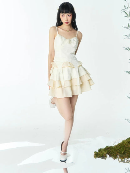 Flare Tiered Cake Chic Classy Retro Mini-Skirt