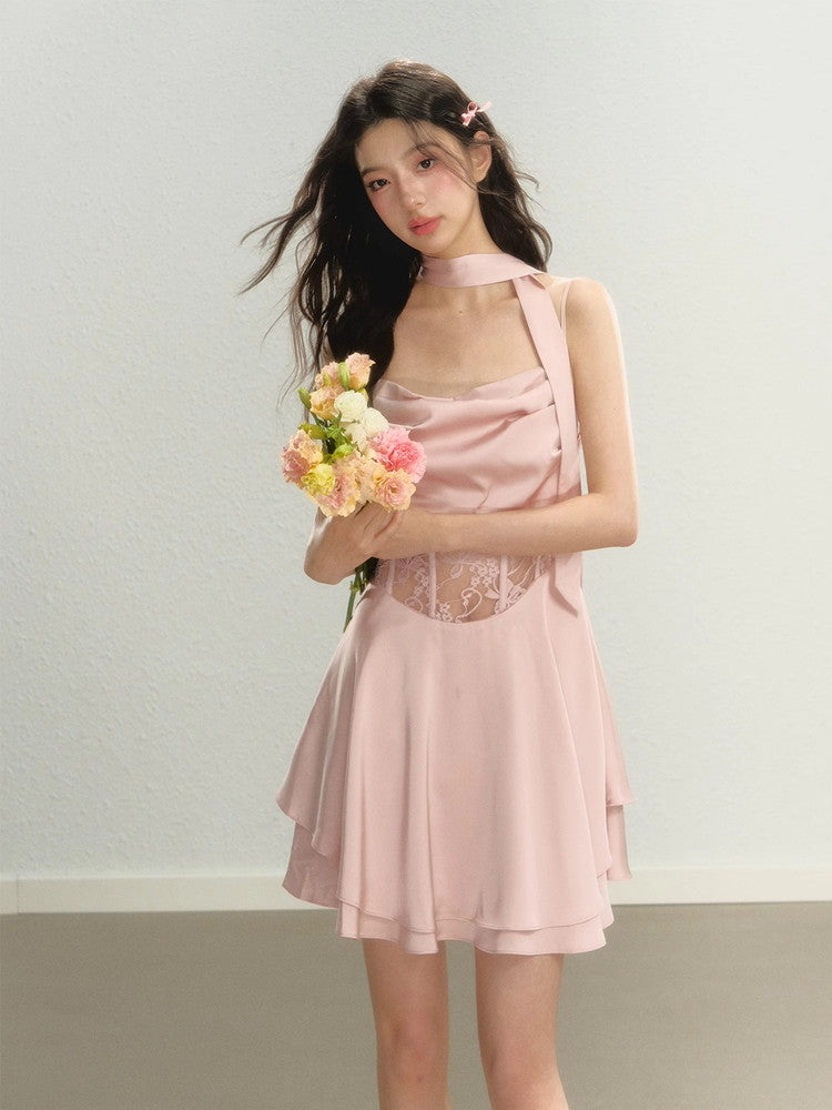 Lace Sexy Camisole Flare Dress