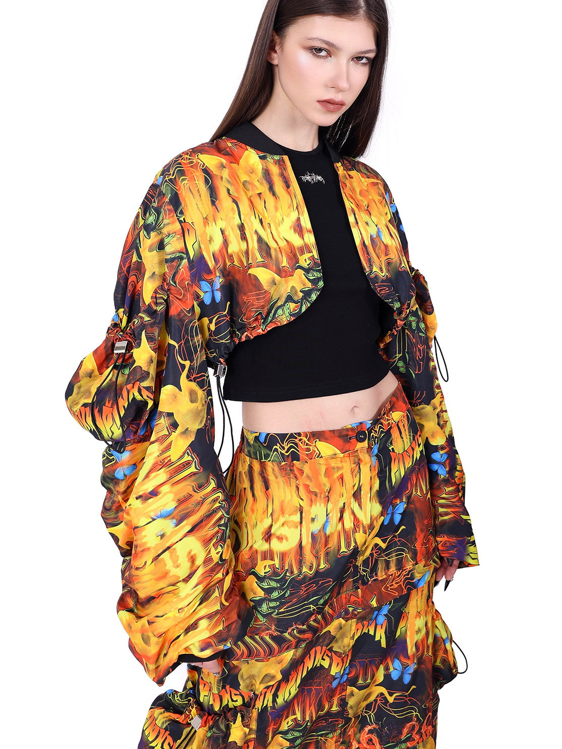 2Way Drawstring Fire Nichi Flashy Skirt