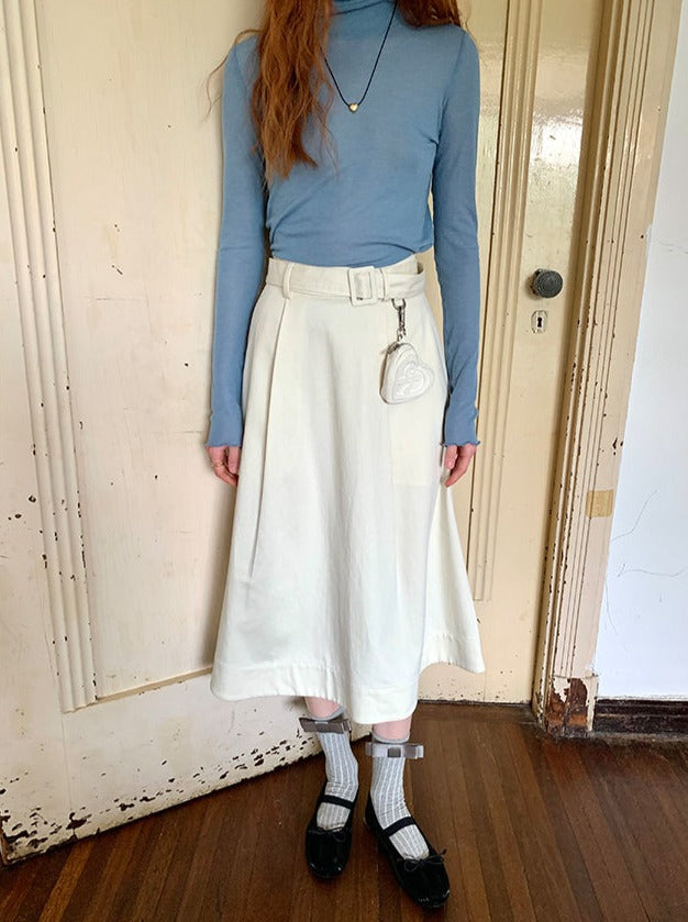 Simple A-Line Plain Flare-Skirt