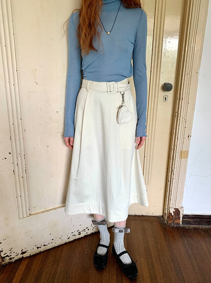 Simple A-Line Plain Flare-Skirt