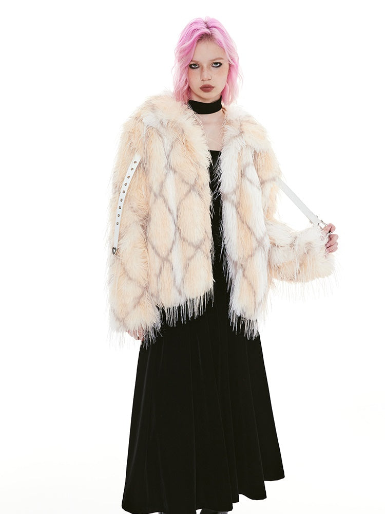 Elegant Belt Diamond  Luxury Warm Occasion Fur-Jacket