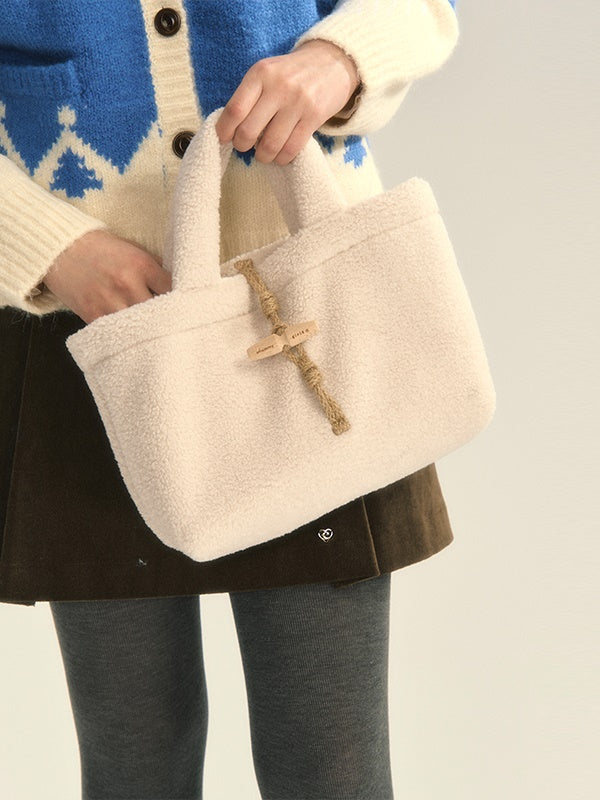 Compact Hand-Bag Fluffily Boa-Bag