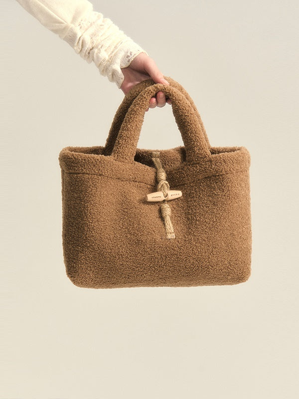 Compact Hand-Bag Fluffily Boa-Bag