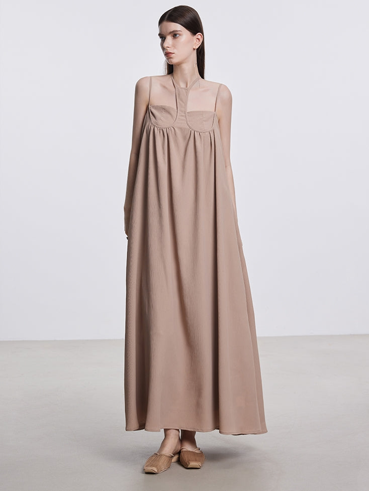 Nichi Flare Summer Sleeveless Long-One-Piece