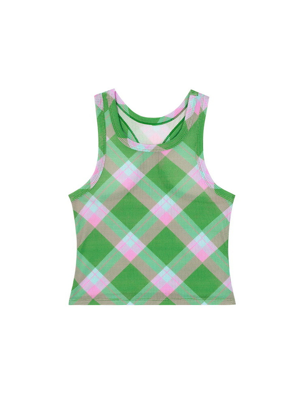 Checked Girly Casual Fancy Tanktop