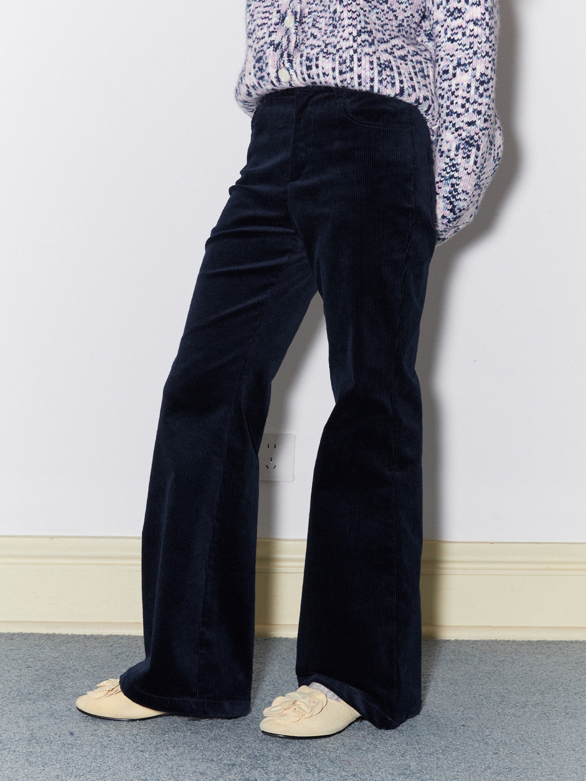 Black Corduroy Flare Pants