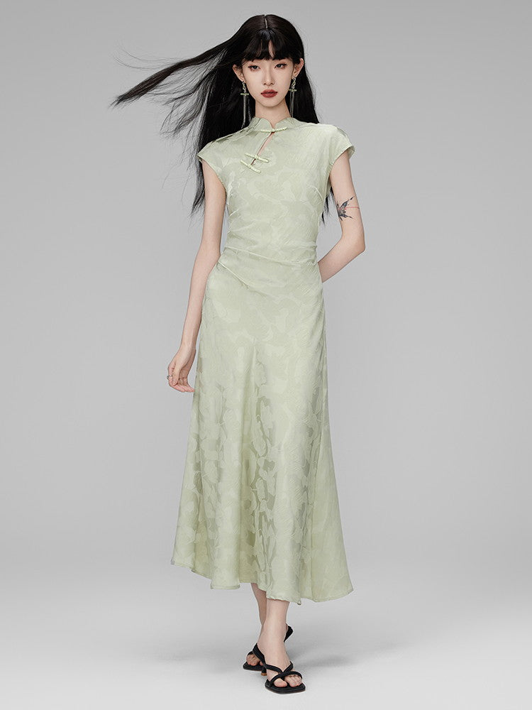 China Slim Embroidery Long Chic Dress