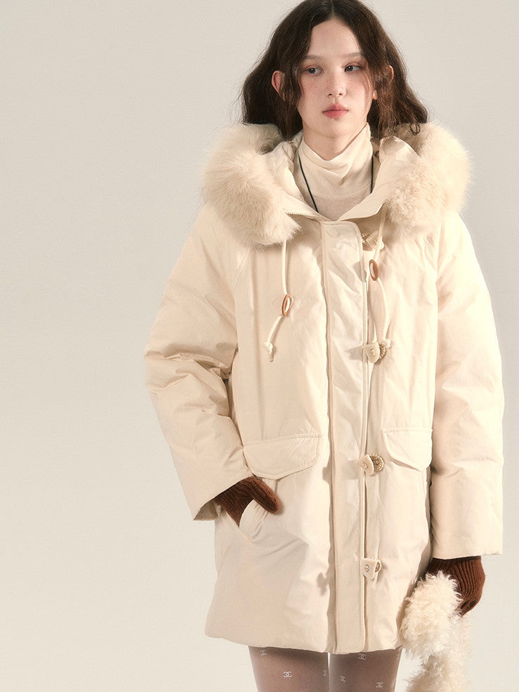 Fur Hoodie Long-Coat Warm Quilting Down-Coat – ARCANA ARCHIVE